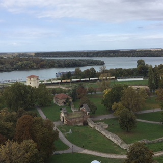 Die M&uuml;ndung der Save in die Donau in Belgrad